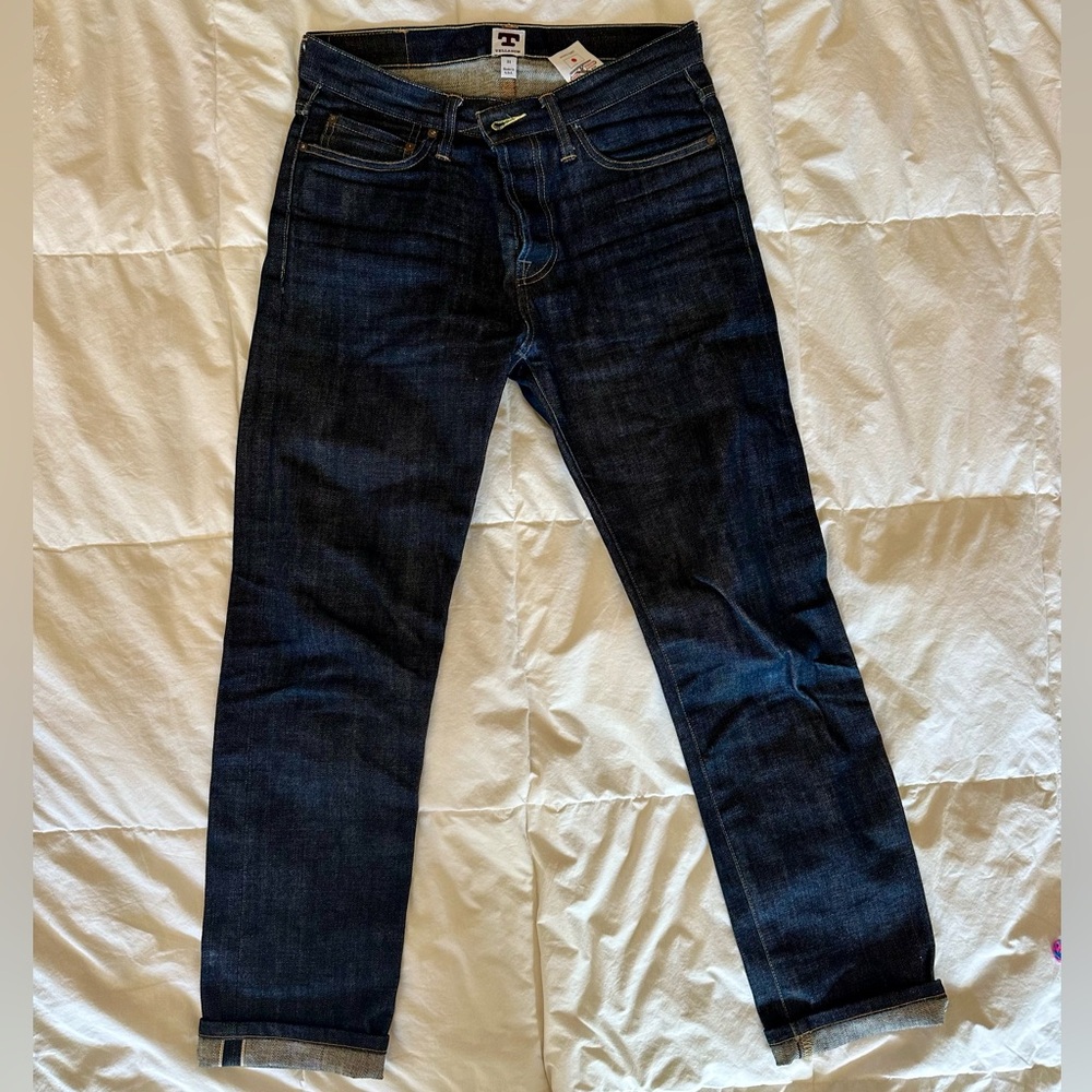 Tellason Jeans size 31, Raw Selvedge Japanese Denim, Elgin Mid-Rise 14.75 oz